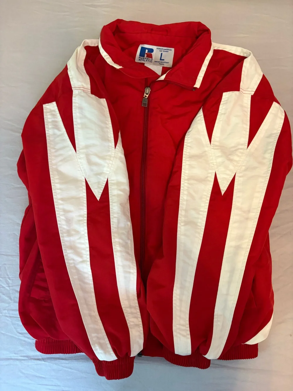 Vintage Russell Athletic Red Tracksuit Set Jacket Pants L 90s